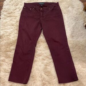Women's Burgundy Jeans